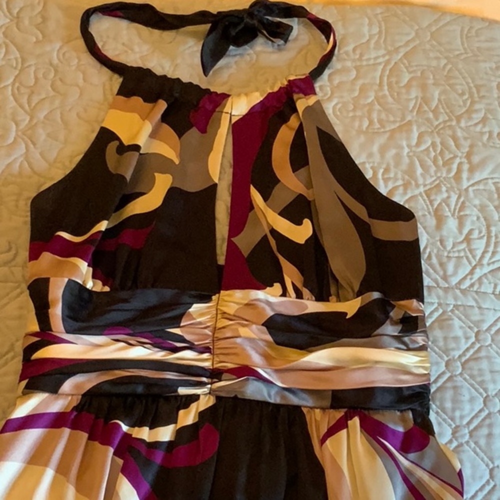 Silk Designer Halter Dress